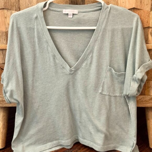 Beyond Yoga Deep V Pocket Tee — Teal Light Blue Small - Picture 6 of 11